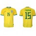Brazilië Fabinho #15 Voetbalkleding Thuisshirt WK 2022 Korte Mouwen